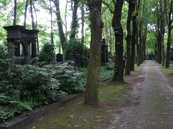 Weg auf dem Friedhof