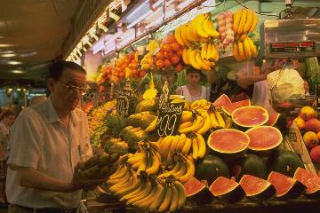 Obststand in La Boqueria