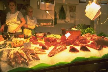 Thunfisch in La Boqueria