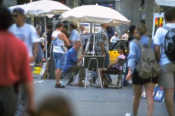 Maler auf den Ramblas